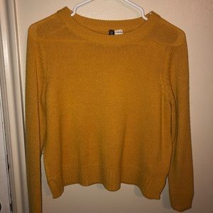 gold cropped sweater
